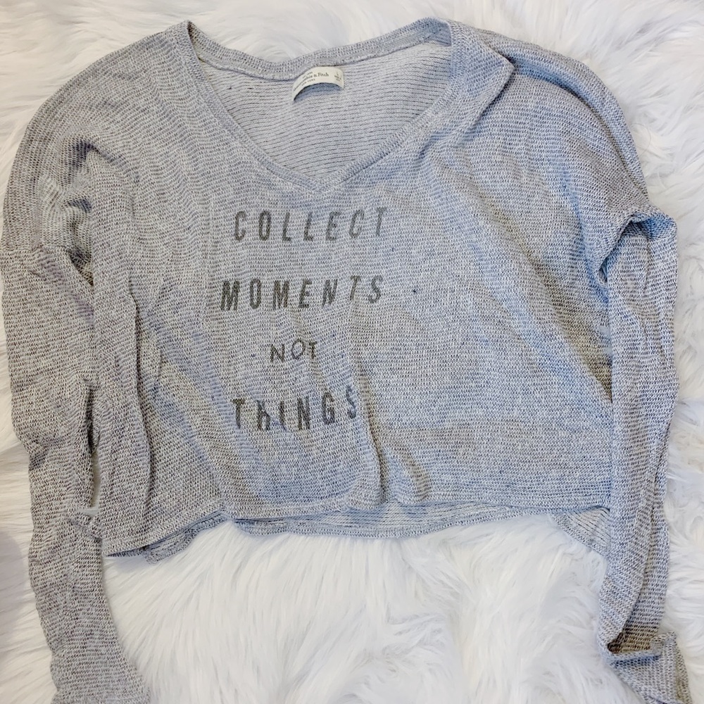 A&F collect memories not things summer sweater
